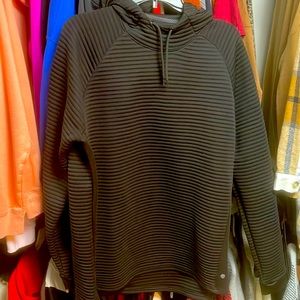 Men’s black ribbed hoodie